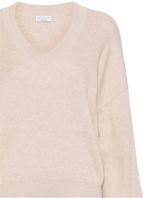 Light camel brown knitwear Brunello Cucinelli | M19137602CYN75